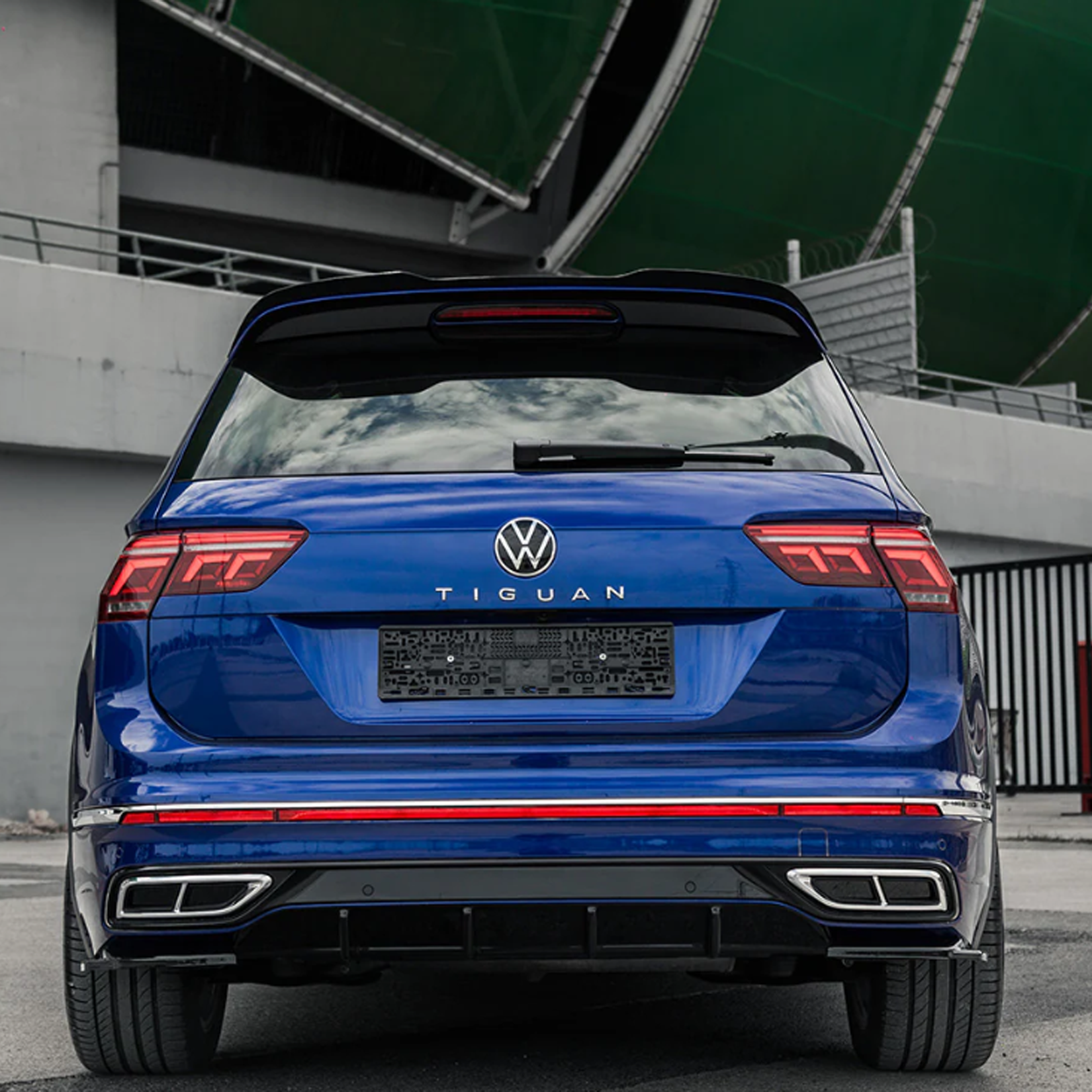 Vw Tiguan R-Line 2020-2024 Rear Side Splitters In Gloss Black